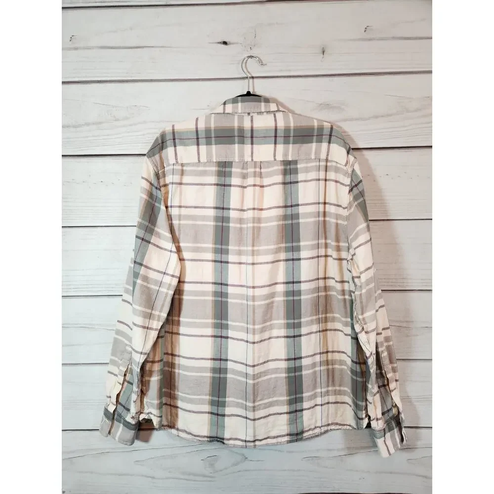 Lucky Brand Mens Multicolor Plaid Classic Fit Button Down Shirt Sz XXL‎